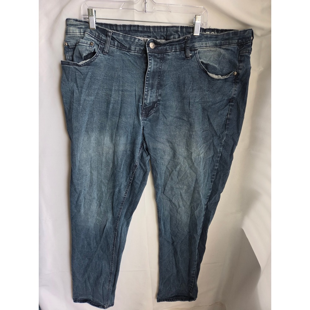 IZOD Jeans Mens Blue Medium Wash Regular Mid Rise Straight